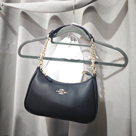 Coach Handbags - Coach Lychee-Textured Leather Shoulder Bag